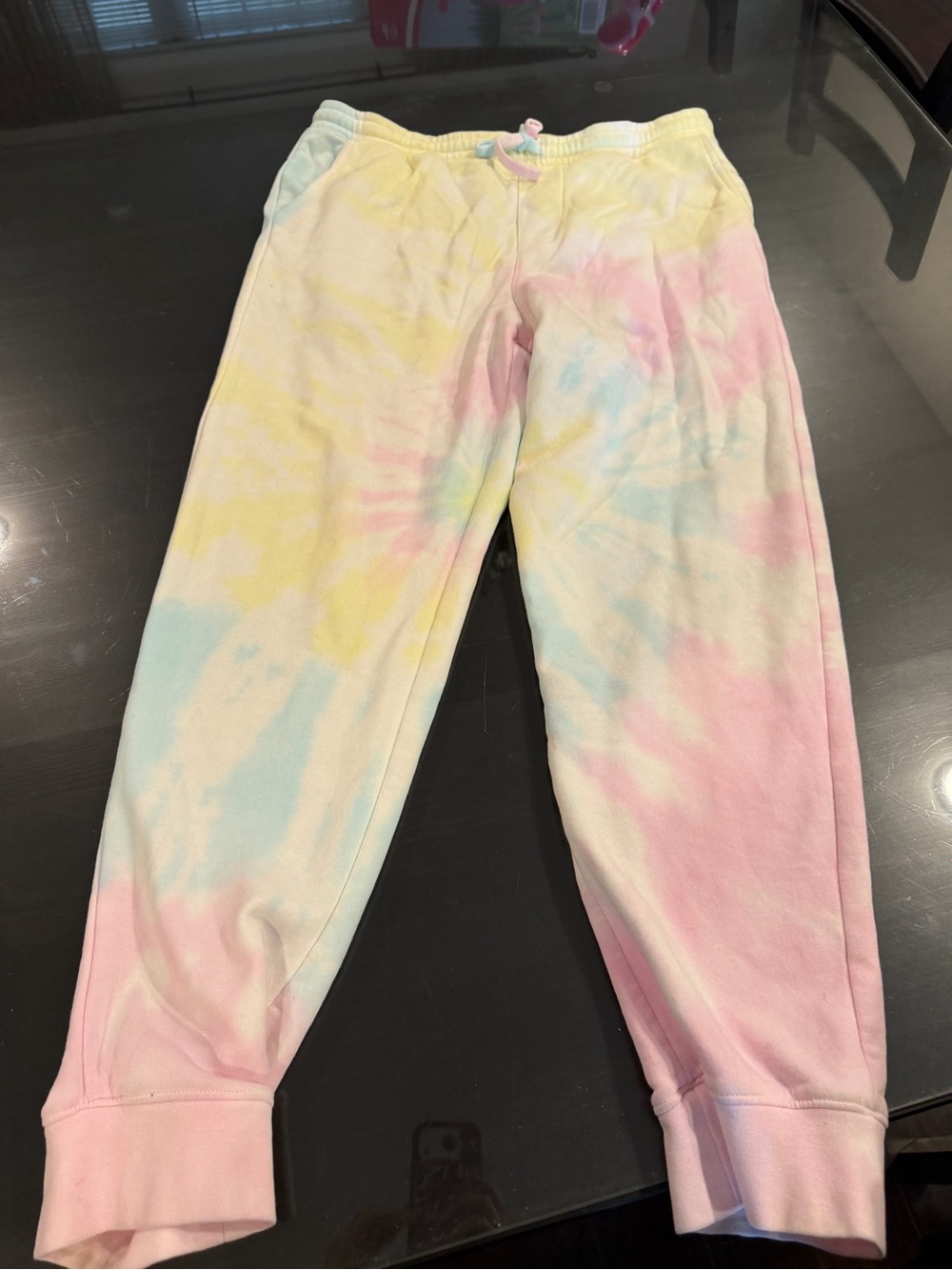 Women Tie-Dye Pastel Jogger Pants - Pink, Blue & Yellow